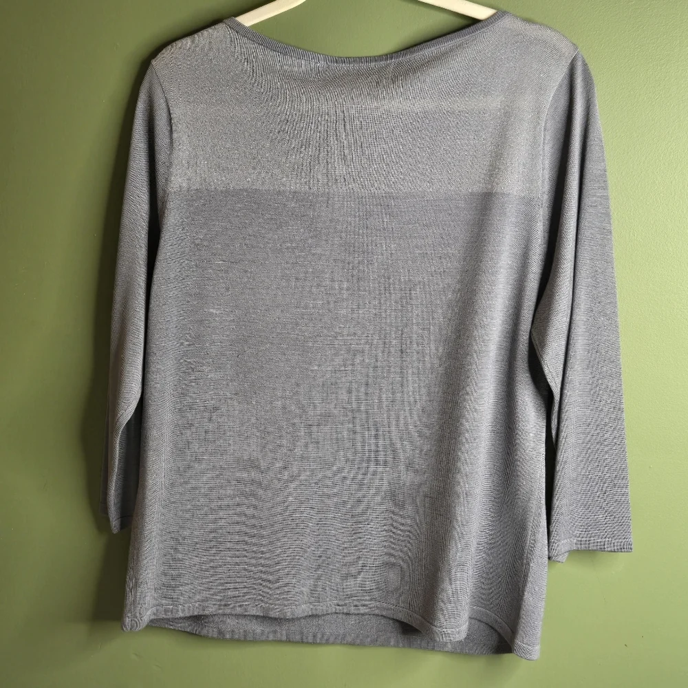 Vintage Norton Mcnauchton Women's Sweater Large 3/4‎ Sleeves Embroidered Beading
